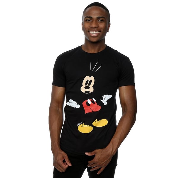 Disney Mens Mickey Mouse Surprised Cotton T-Shirt