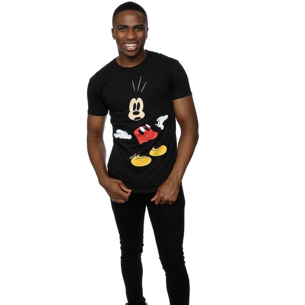 Disney Mens Mickey Mouse Surprised Cotton T-Shirt