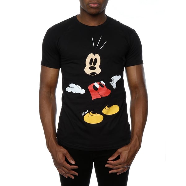 Disney Mens Mickey Mouse Surprised Cotton T-Shirt
