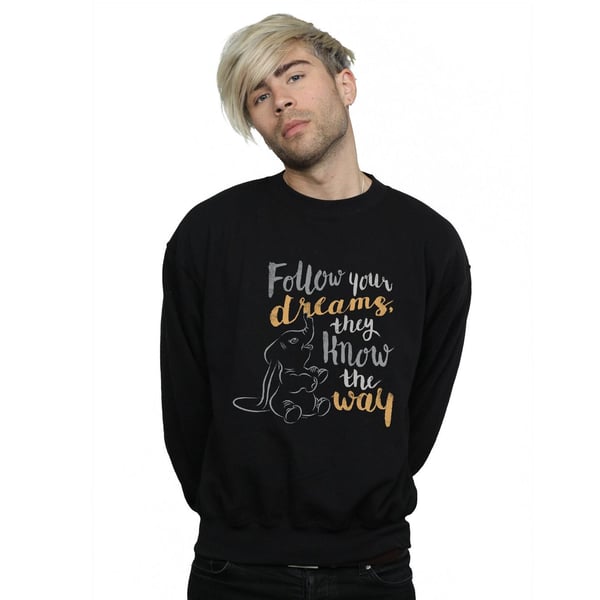 Disney Mens Dumbo Follow Your Dream Sweatshirt