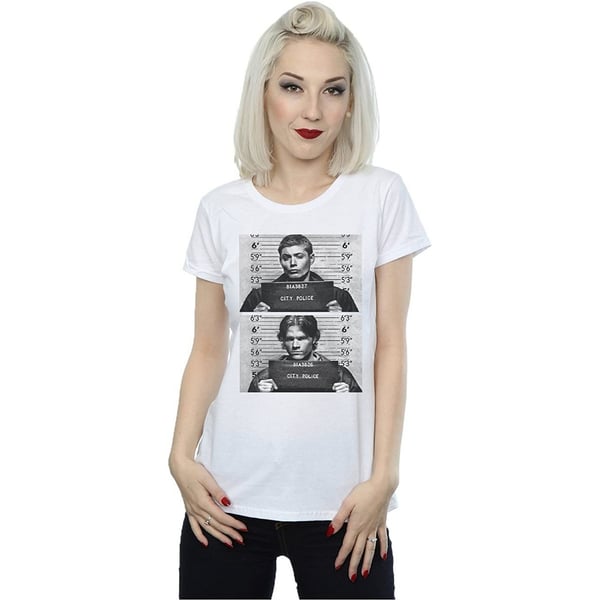 Supernatural Womens/Ladies Winchester Mugshot Cotton T-Shirt