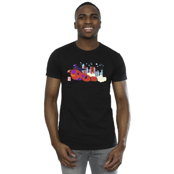 Disney Mens Big Hero 6 Baymax Hiro Bridge T-Shirt