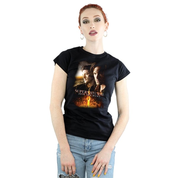 Supernatural Womens/Ladies Poster Cotton T-Shirt