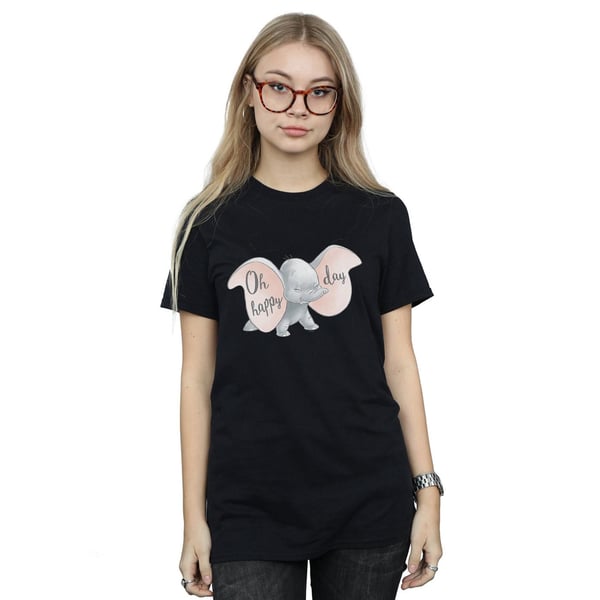 Disney Womens/Ladies Dumbo Happy Day Cotton Boyfriend T-Shirt