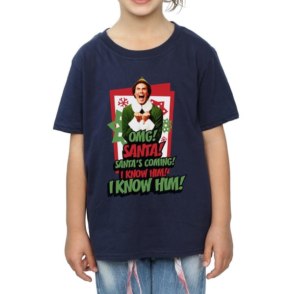 Elf Girls OMG Santa Cotton T-Shirt