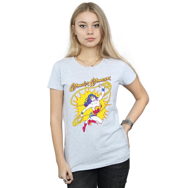 DC Comics Womens/Ladies Wonder Woman Leap Cotton T-Shirt
