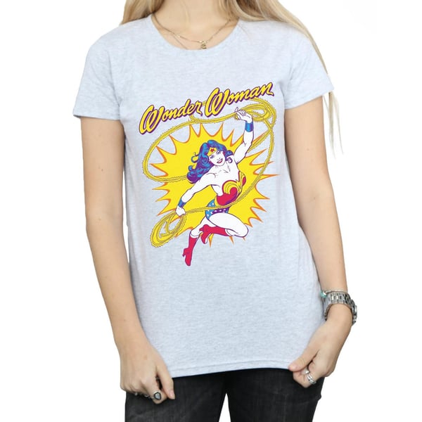 DC Comics Womens/Ladies Wonder Woman Leap Cotton T-Shirt