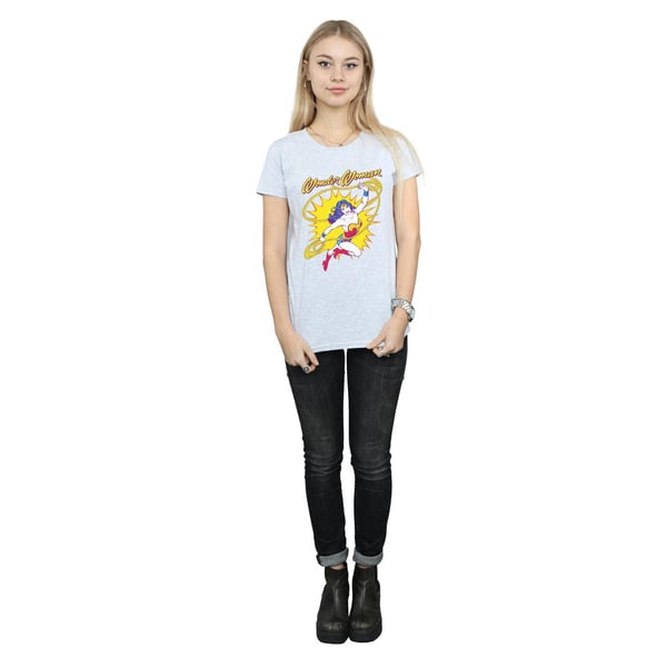 DC Comics Womens/Ladies Wonder Woman Leap Cotton T-Shirt