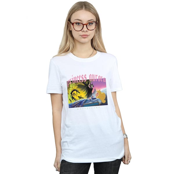 Disney Womens/Ladies Sleeping Beauty And Maleficent Cotton Boyfriend T-Shirt