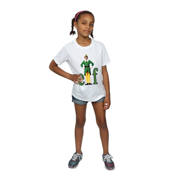 Elf Girls Buddy Logo Cotton T-Shirt