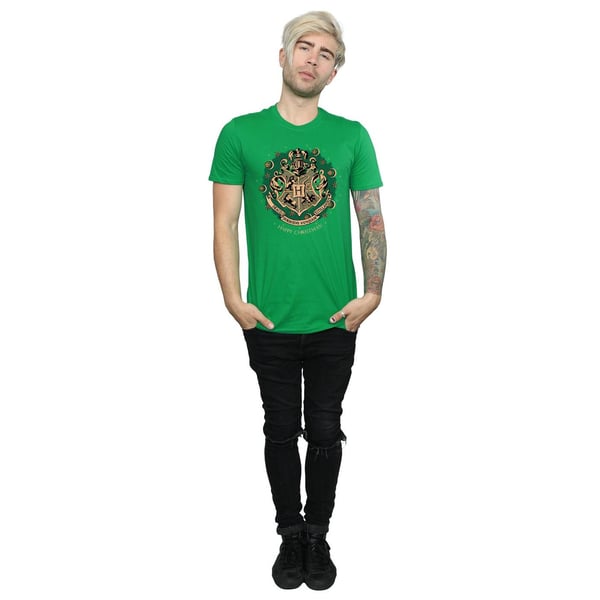 Harry Potter Mens Wreath Cotton Christmas T-Shirt