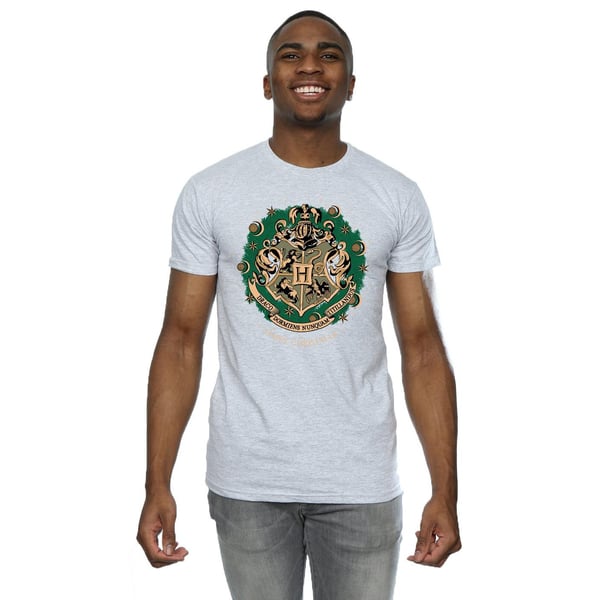 Harry Potter Mens Wreath Cotton Christmas T-Shirt