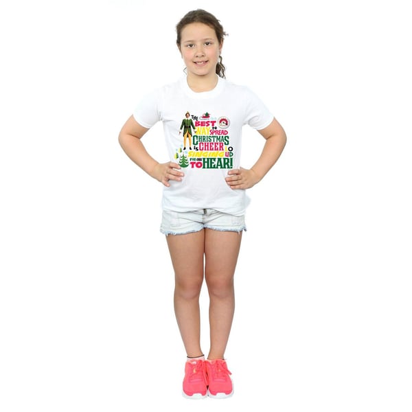 Elf Girls Christmas Cheer Cotton T-Shirt