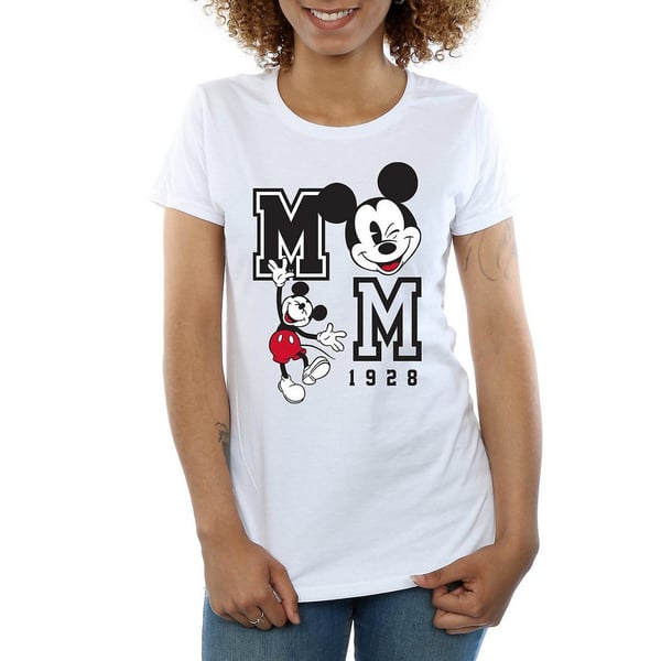 Disney Dam/Dam Mickey Mouse Jump & Wink T-shirt i bomull