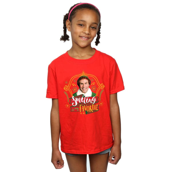 Elf Girls Buddy Smiling Cotton T-Shirt