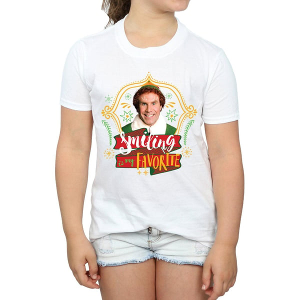 Elf Girls Buddy Smiling Cotton T-Shirt