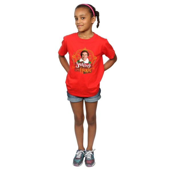 Elf Girls Buddy Smiling Cotton T-Shirt