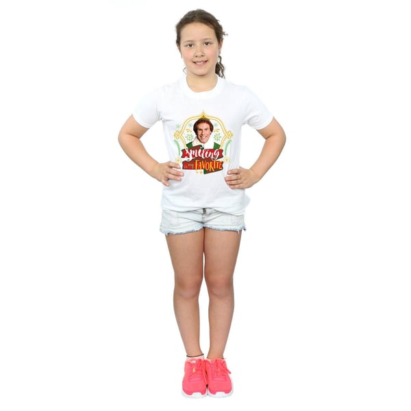 Elf Girls Buddy Smiling Cotton T-Shirt