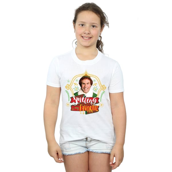 Elf Girls Buddy Smiling Cotton T-Shirt