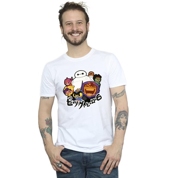 Disney Mens Big Hero 6 Baymax Group Manga T-Shirt
