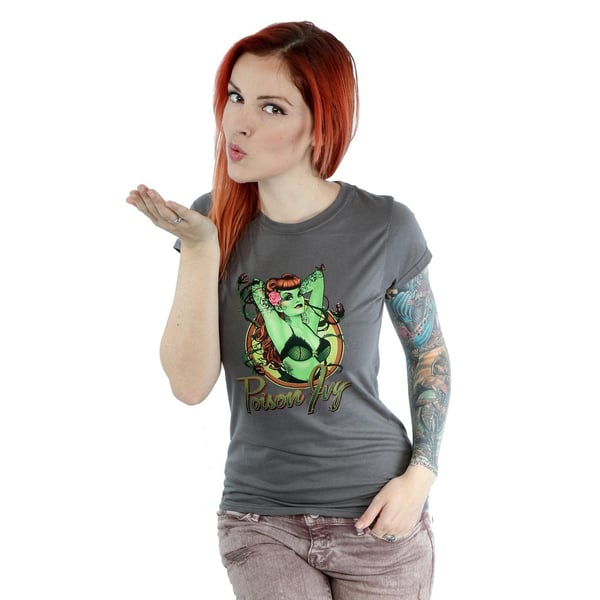 DC Bombshells Womens/Ladies Poison Ivy Badge Heather T-Shirt