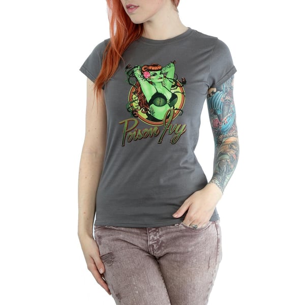 DC Bombshells Womens/Ladies Poison Ivy Badge Heather T-Shirt