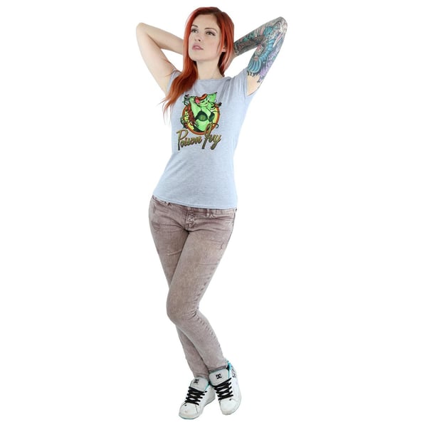 DC Bombshells Womens/Ladies Poison Ivy Badge Heather T-Shirt
