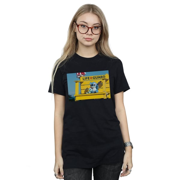 Disney Womens/Ladies Lilo And Stitch Life Guard Cotton Boyfriend T-Shirt