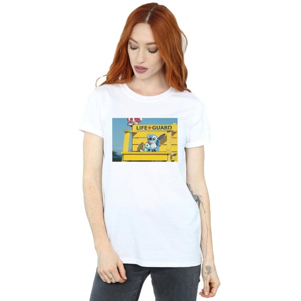 Disney Womens/Ladies Lilo And Stitch Life Guard Cotton Boyfriend T-Shirt