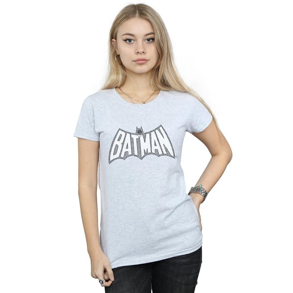 DC Comics Womens/Ladies Batman Retro Crackle Logo Cotton T-Shirt
