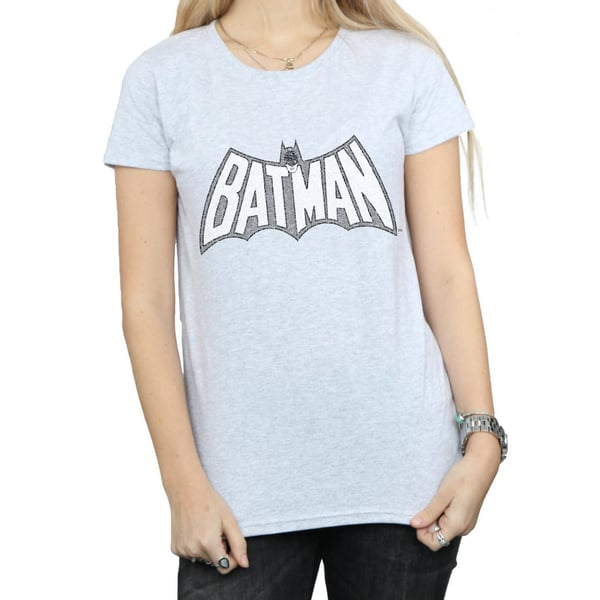 DC Comics Womens/Ladies Batman Retro Crackle Logo Cotton T-Shirt