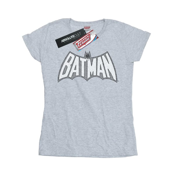 DC Comics Dam/Kvinnor Batman Retro Crackle Logotyp T-shirt i Bomull