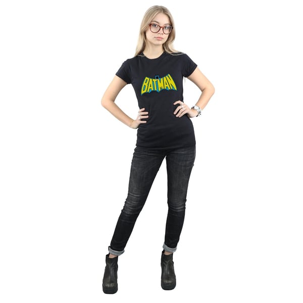 DC Comics Womens/Ladies Batman Retro Logo Cotton T-Shirt