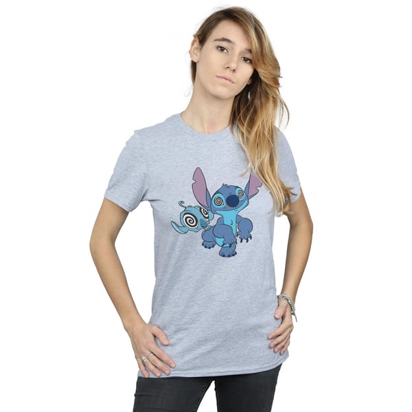 Disney Womens/Ladies Lilo And Stitch Hypnotized Cotton Boyfriend T-Shirt