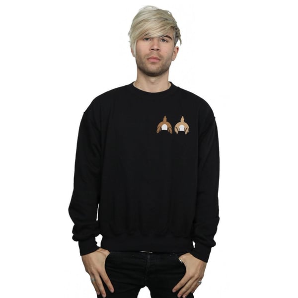 Disney Mens Chip N Dale Backside Breast Print Sweatshirt