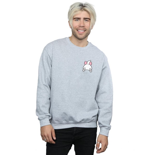 Disney Mens Aristocats Marie Backside Breast Print Sweatshirt