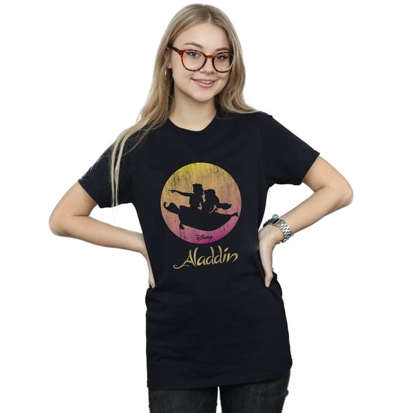 Disney Womens/Ladies Aladdin Flying Sunset Cotton Boyfriend T-Shirt