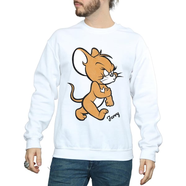 Tom and Jerry Mens Angry Mouse Cotton Sweatshirt