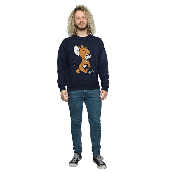 Tom and Jerry Mens Angry Mouse Cotton Sweatshirt