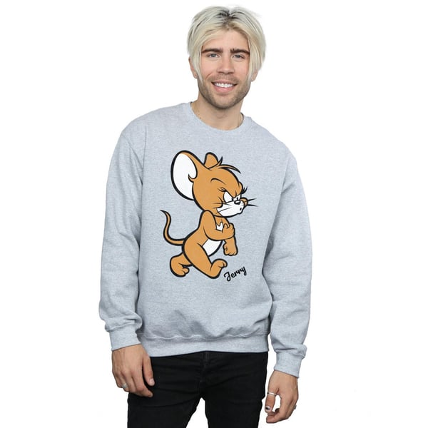 Tom and Jerry Mens Angry Mouse Cotton Sweatshirt