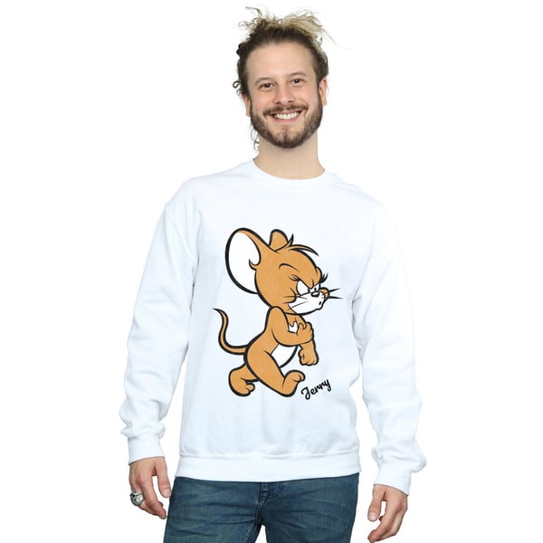 Tom and Jerry Mens Angry Mouse Cotton Sweatshirt