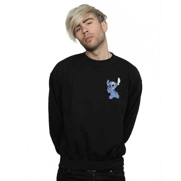 Disney Mens Lilo And Stitch Stitch Backside Breast Print Sweatshirt