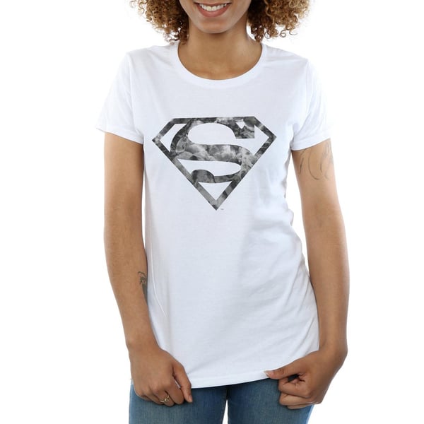 DC Comics Womens/Ladies Superman Marble Logo Cotton T-Shirt