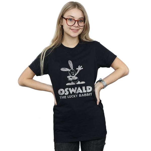 Disney Womens/Ladies Oswald Logo Cotton Boyfriend T-Shirt