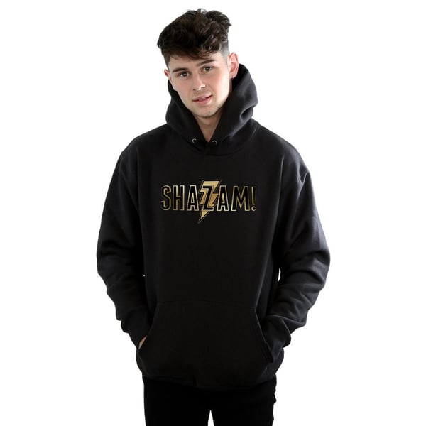 DC Comics Mens Shazam Text Logo Hoodie