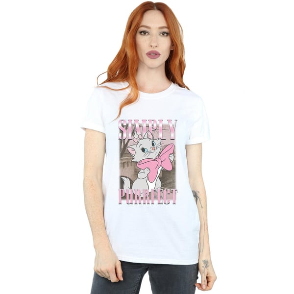 Disney Womens/Ladies Aristocats Marie Simply Purrfect Homage Cotton Boyfriend T-Shirt