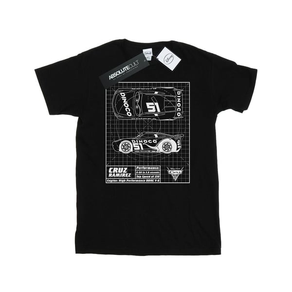 Disney Mens Cars Cruz Ramirez Blueprint T-Shirt