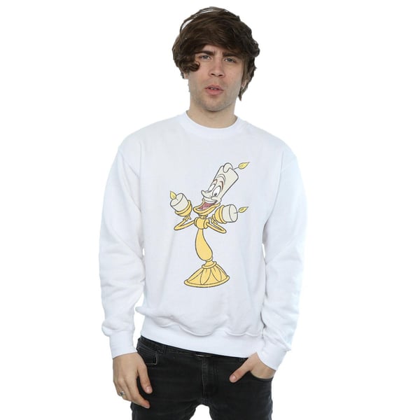 Disney Mens Beauty And The Beast Lumiere Distressed Sweatshirt