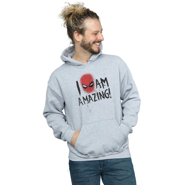 Marvel Mens Spider-Man I Am Amazing Hoodie