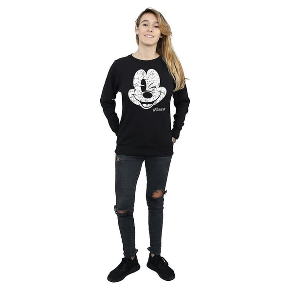 Disney Womens/Ladies Mickey Mouse Face Sweatshirt